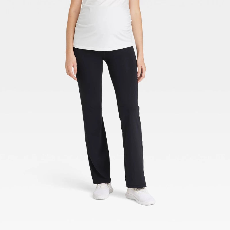 High-Rise Flare Yoga Maternity Pants - Isabel Maternity by Ingrid & Isabel Black