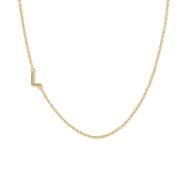 Kendra Scott 14K Gold Over Brass Mini "L" Initial Pendant Necklace - Gold