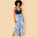 Lands' End Women's Shirred Twist Front Tankini Top - Navy Blue