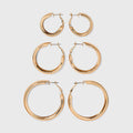 Wide Hoop Earring Set 3pc - Wild Fable Gold (Please be advised that sets may be missing pi
