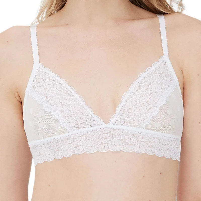 Skarlett Blue Women's Dare Dot Plunge Bralette 324202, White
