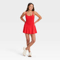 Women's Drop Waist Smocked Active Dress - JoyLab Red