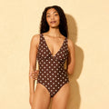Women's Polka Dot Tummy Control Full Coverage One Piece Swimsuit - Shade & Shore Multicolor