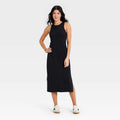 Women's Modal Ribbed Midi Dress - All In Motion Black