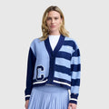 Champion Women's Collegiate Cardigan - Light Blue Striped