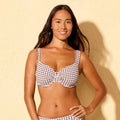 Women's Houndstooth Underwire Bikini Top - Shade & Shore Multicolor D/DD Cup