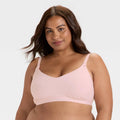 Women's Cotton Blend Unlined Nursing Bralette - Auden Rose Pink