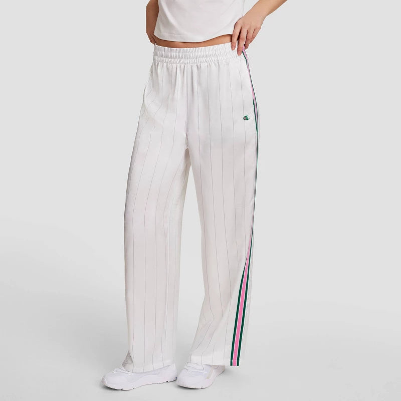 Champion Women's Game Set Match Pants - White Pinstripe XS (Please be advised that sets ma