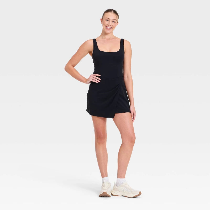 Women's Knit Side-Tie Active Dress - JoyLab Black
