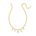 Kendra Scott Lucky Charm Statement Necklace - Gold/White Cz