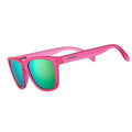 goodr Adult OG Flamingos on a Booze Cruise Plastic Rectangle Sunglasses - Pink