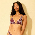 Women's Paisley Print Braided Straps Triangle Bikini Top - Shade & Shore Burgundy