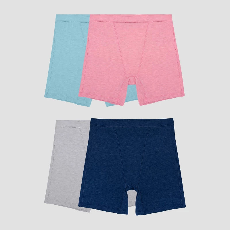 Fruit of the Loom Women's 4pk Relaxing Comfort Boxer Brief Underwear- Colors May Vary 8 (P