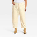 Women's Mid-Rise Painter Boyfriend Jeans - Universal Thread Khaki