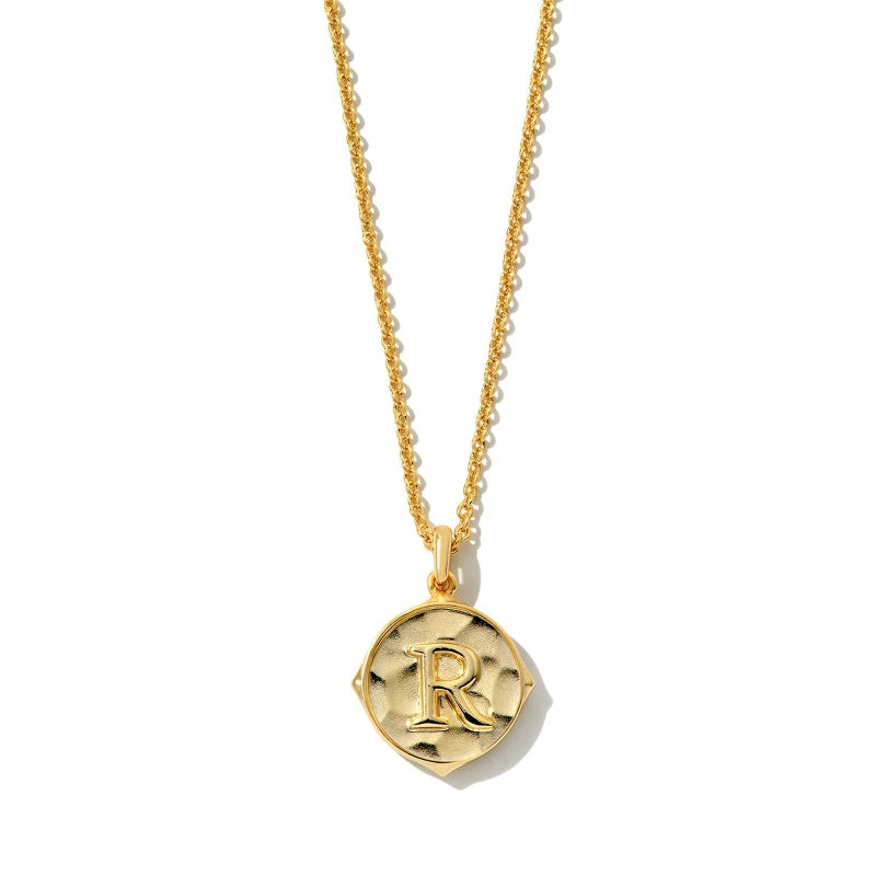 Kendra Scott Initial "R" Pendant Necklace - Gold