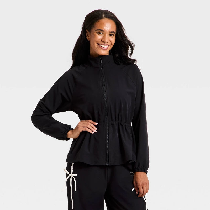 Women's Woven Peplum Jacket - All In Motion Black