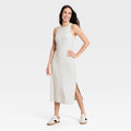 Women's Modal Ribbed Midi Dress - All In Motion Heathered Gray