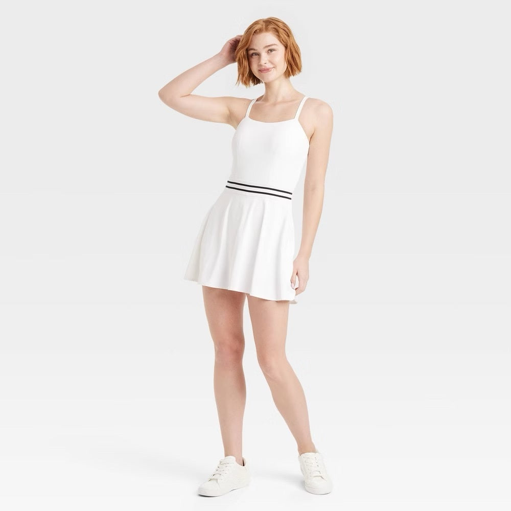Women's Knit Cami Strap Active Dress - JoyLab White