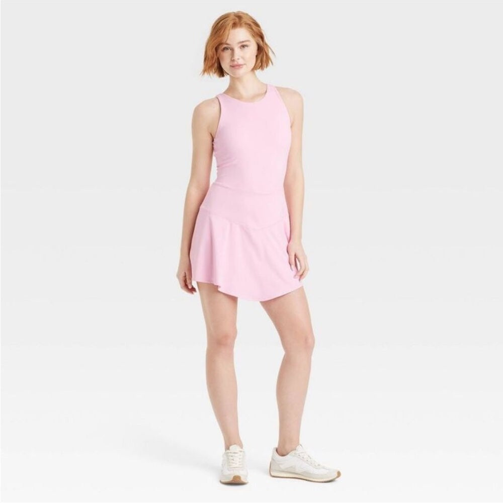Women's Scallop Detail Active Dress - JoyLab Light Pink