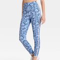 Women's Floral Print High-Rise Piped Leggings - JoyLab Blue