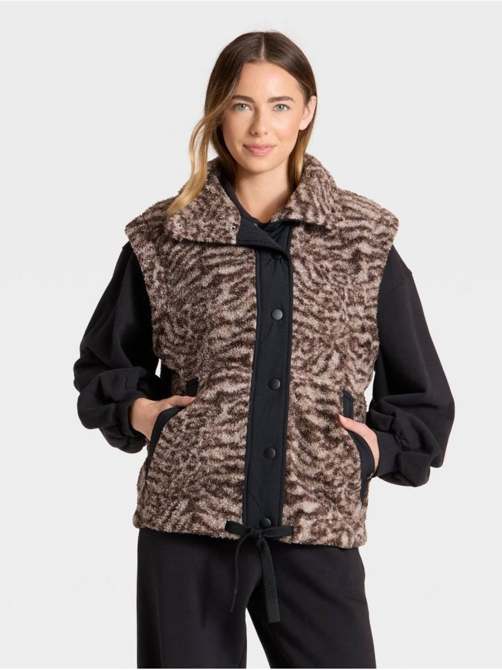 Women's High Pile Vest - JoyLab Animal Print