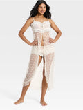 Women's Heirloom Lace Duster Babydoll Top - Auden White