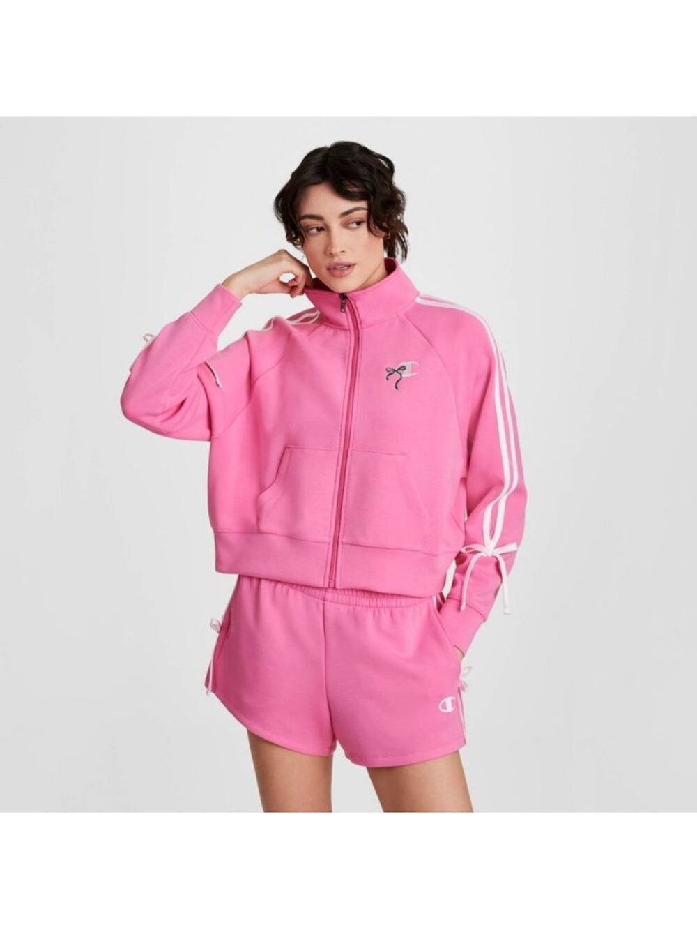 Champion Women's In the Stands Full Zip Top - Pink
