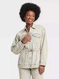 Women's Denim Cinched Jacket - Universal Thread Vintage Wash