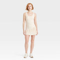Women's Knit Asymmetrical Pleated Active Dress - JoyLab Tan