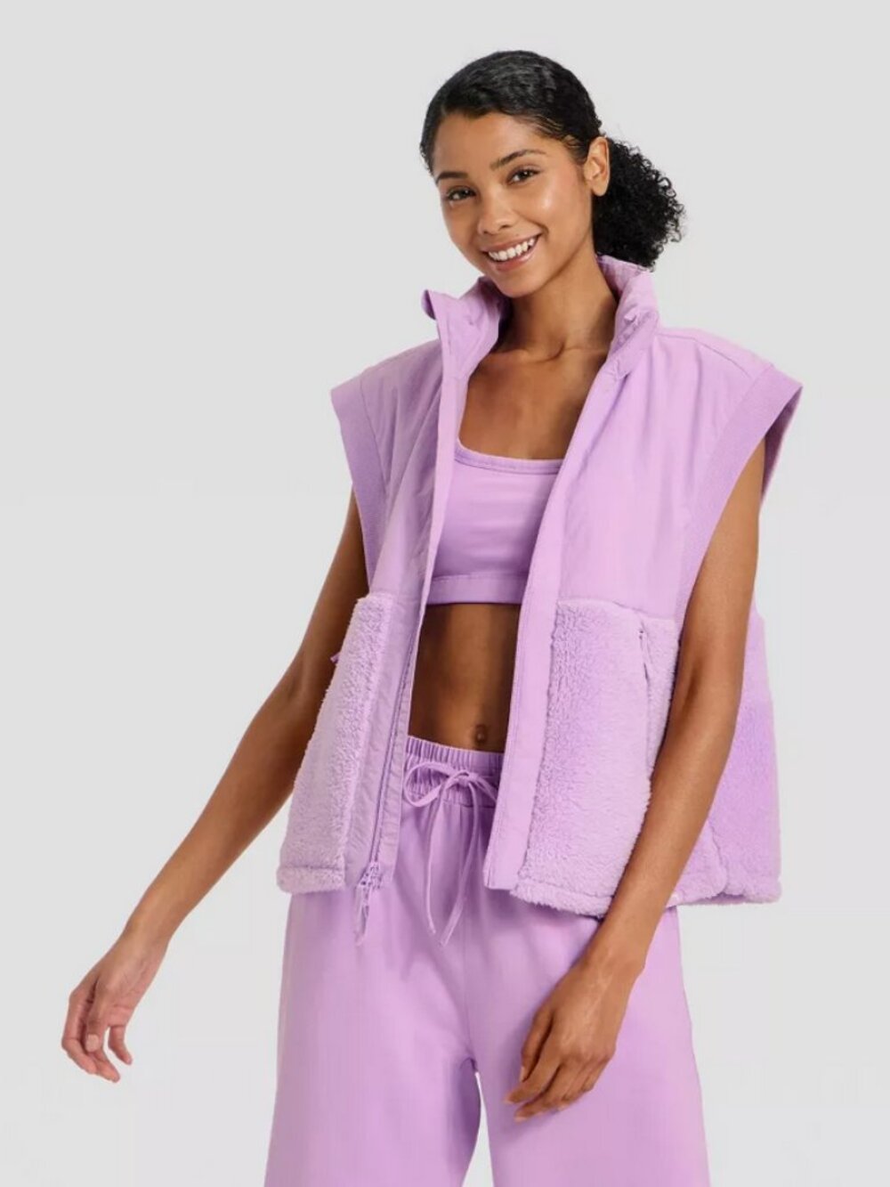 Women's High Pile Vest - JoyLab Purple