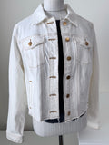 Women's Denim Cropped Trench Jacket - Universal Thread Off-White