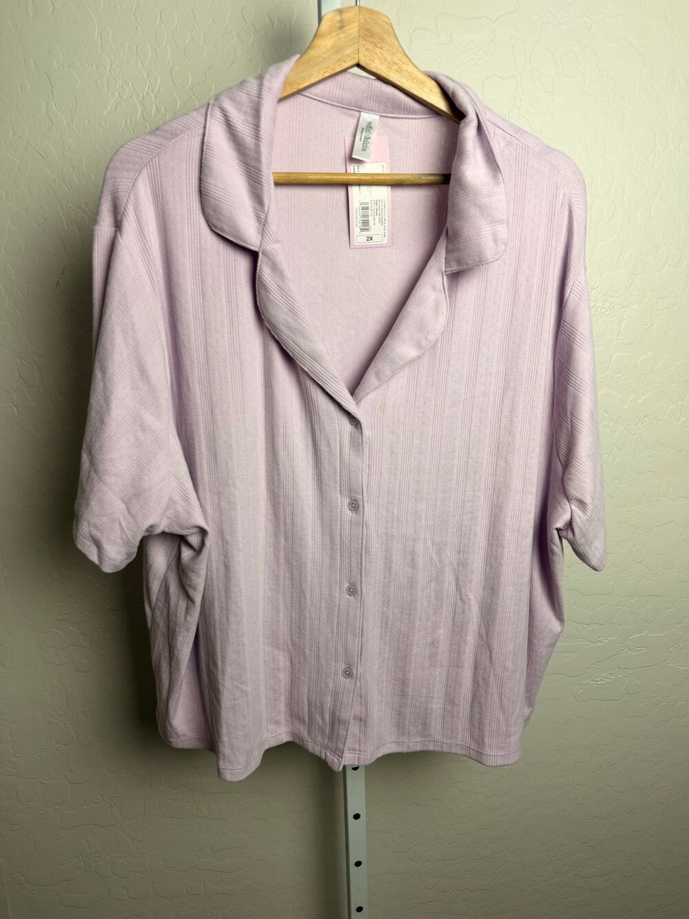 Women's Notch Collar Shirt and Shorts Pajama Set - Wild Fable Pink XS (Please be advised t