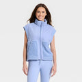 Women's High Pile Vest - JoyLab Periwinkle Blue