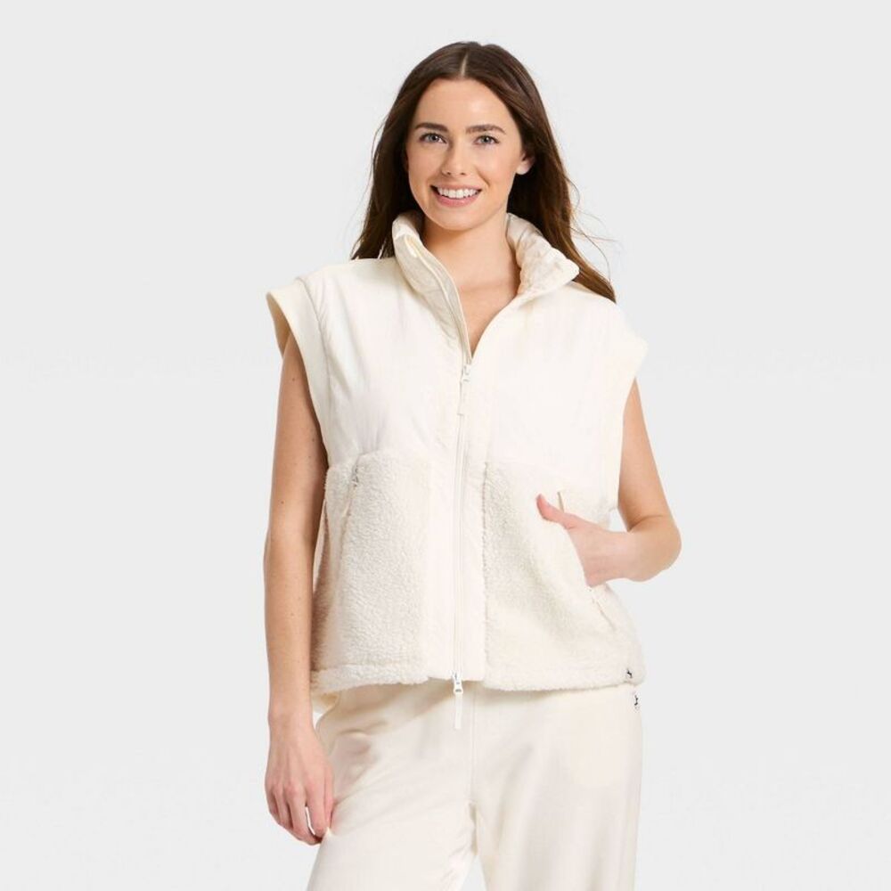 Women's High Pile Vest - JoyLab Cream