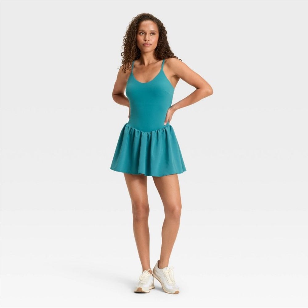 Women's Drop Waist Active Dress - JoyLab Teal Green