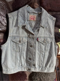 Levi's Women's Shrunken 90's Handywoman Striped Vest - Blue