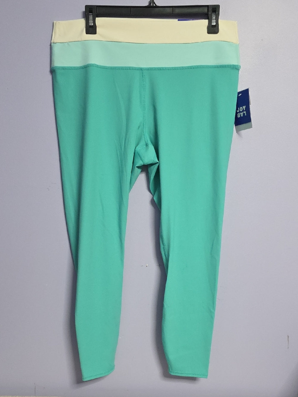 Women's High-Rise Colorblocked Leggings - JoyLab Turquoise Green