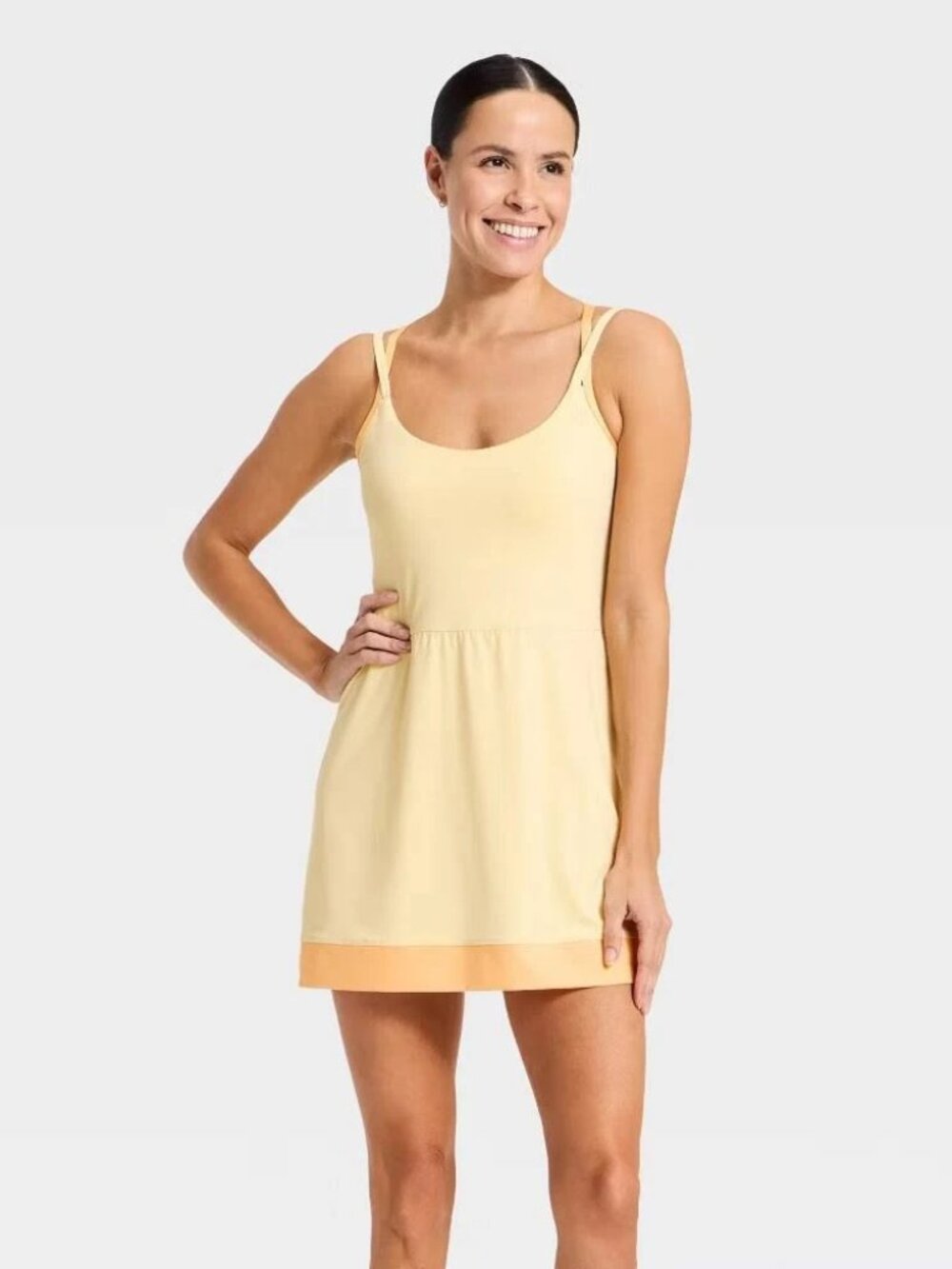 Women's Knit Strappy Active Dress - All In Motion Light Yellow