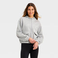 Women's Airy Sleek Full Zip Scuba Hooded Jacket - All in Motion Heatherd Gray
