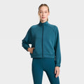 Women's Airy Sleek Ribbed Full Zip Jacket - All In Motion Blue