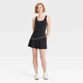 Women's Knit Asymmetrical Pleated Active Dress - JoyLab Black