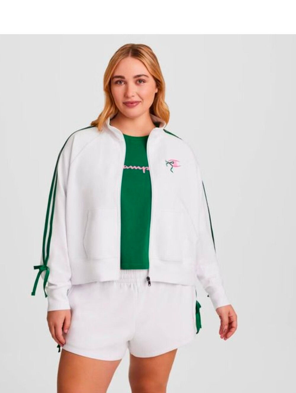 Champion Women's In the Stands Full Zip Top - White