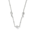Kendra Scott Lucille Strand Necklace - Silver White Cubic Zirconia