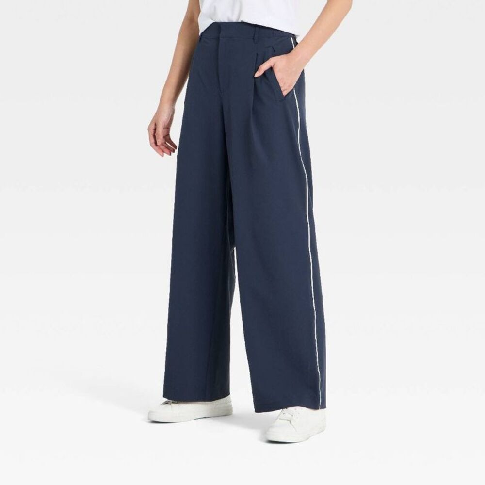 Women's High-Rise Golf Trousers - All In Motion Dark Blue