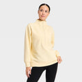 Women's Airy Sleek Deep Zip Pullover Sweatshirt - All In Motion Light Yellow