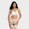 Women's Heirloom Lace 3pc Lingerie Set - Auden White XL (Please be advised that sets may b