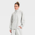 Women's Airy Sleek Mock Turtleneck Deep Zip Pullover Sweatshirt - All In Motion Heather Gr