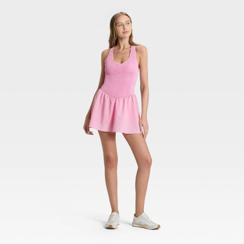 Women's Smocked Active Dress - JoyLab Light Pink