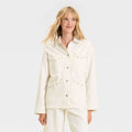 Women's Studded Chore Denim Jacket - Universal Thread White
