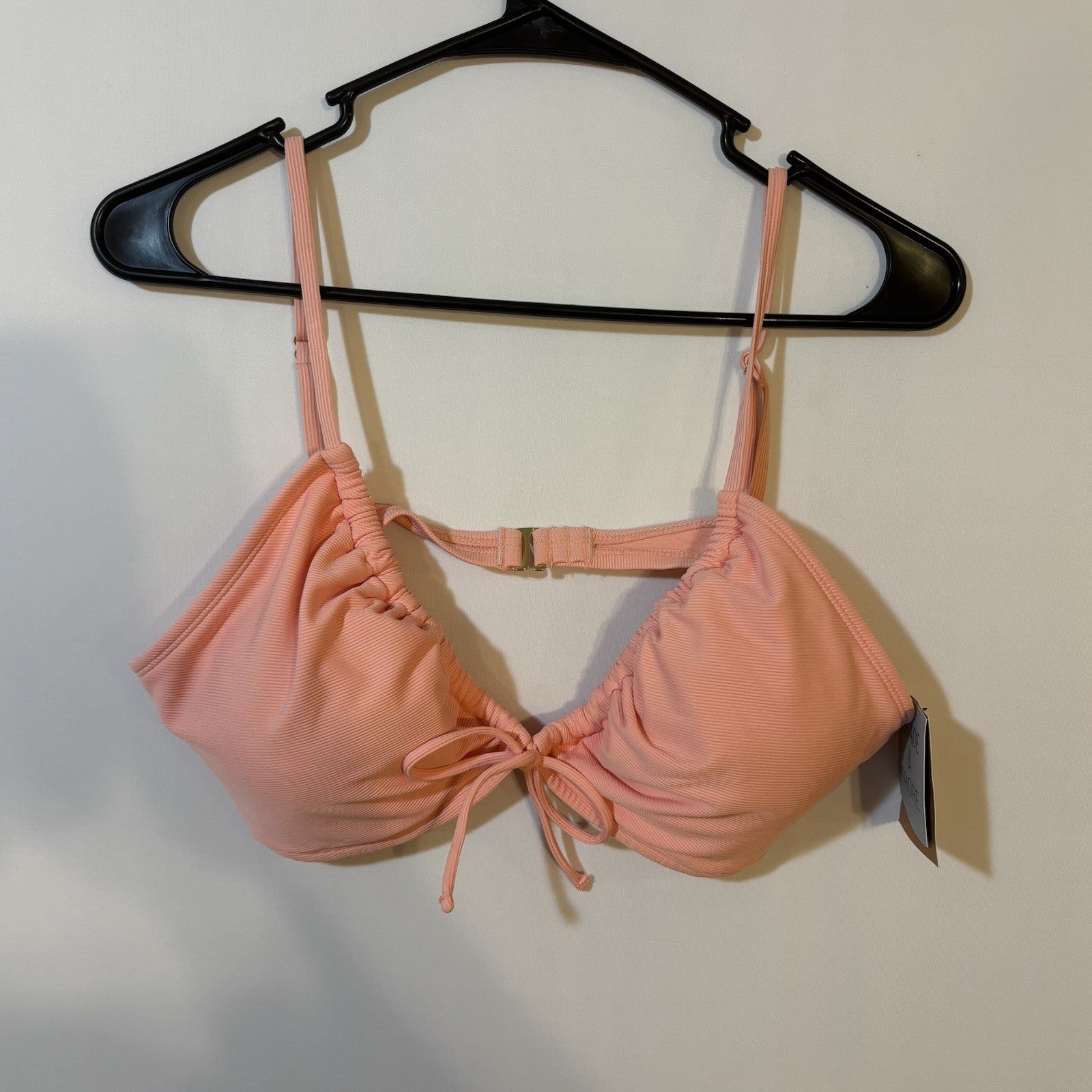 Women's Ribbed Triangle Bikini Top - Shade & Shore Bright Pink